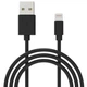 Дата кабель USB 2.0 AM to Lightning 1.0m Cu, 2.1А, Black Grand-X (PL01B) - изображение 1