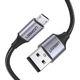 Дата кабель USB 2.0 AM to Micro 5P 1.0m US290 Aluminum Braid Black Ugreen (60146) - изображение 1