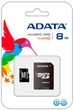 Карта пам'яті microSDHC ADATA 8GB class 4 +adapter SD (AUSDH8GCL4-RA1) - изображение 2