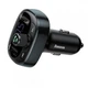 FM Modulator Baseus + АЗУ T-Typed Bluetooth FM Launcher 3,4 A 2USB black (CCTM-01) - изображение 1