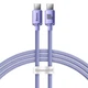 Кабель Baseus 100W USB-C Crystal Shine Series для iPad/Android/ПК/MacBook 1.2m purple - изображение 4
