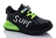 Кроссовки GFB L242-1 black-green размер 29 18.0 см Черные с салатовым - изображение 1
