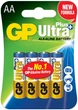 Лужні батарейки GP Ultra Plus Alkaline AA 1.5V 15AUP-U4 LR6 4 шт. (4891199203923) - зображення 2