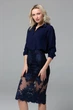Костюм с юбкой из гипюра Zefir SILK синий S - изображение 2