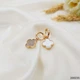 Серьги Xuping колечки в стиле Ван Клифф в золотом цвете 2,5см - изображение 1