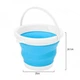 Туристическое складное ведро силиконовое круглое с ручкой 10 литров Collapsible Bucket Blue (zhs0424) - изображение 4
