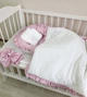 Кокон гнездышко для новорожденных+плед Carus Textile королевский 70х35 см бело-розовый - изображение 3