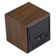 Настольные часы Wooden Watch электронные светодиодные USB 6,5х6,5см Коричнево-зелёные (VST-869) - изображение 5