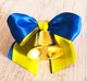 Дзвіночки для першокласників, випускників шкіл та дитячих садків (d-35мм) з синьо-жовтою стрічкою. Making - зображення 1