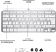Клавиатура Logitech MX Keys Mini для Mac Wireless Illuminated Pale Grey (920-010526) - изображение 8