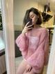 Светр жіночий AIMEE "Хмаринка" пудра S / M - зображення 3