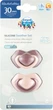 Пустышка Canpol Babies Pure Color силиконовая симметричная 18+ месяцев Розовая 2 шт (22/646_pin) - изображение 5