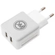 Мережевий зарядний пристрій WK WP-U11i Blanc 2.1A 2USB плюс кабель Lightning 220V EU білий - зображення 1