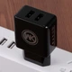 Мережевий зарядний пристрій WK WP-U11i Blanc 2.1A 2USB плюс кабель Lightning 220V EU чорний - изображение 4