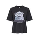 Футболка ONLY ONLKEIRA BOXY S/S CAT TOP BOX JRS S Чорний 15254379-Moonless Night-Print: - зображення 4