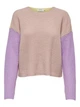 Пуловер ONLY ONLNICCI L/S BLOCK PULLOVER EX KNT XS Розовый 15257294-Rose Smoke-Detail:CROCUS PETAL/PASTEL YEL - изображение 4