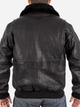 Куртка льотна шкіряна MIL-TEC Sturm Flight Jacket Top Gun Leather with Fur Collar 10470002 3XL Black (2000980537419) - зображення 2