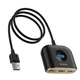 USB-хаб Baseus Square round 4 in 1 USB HUB Adapter(USB3.0 TO USB3.0*1+USB2.0*3) 1m Black (CAHUB-AY01 - изображение 1
