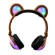 Наушники LINX Bear Ear Headphone Наушники с медвежья ушками LED подсветка 350 mAh Коричневый (SUN1863) - изображение 1