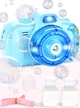 Детский фотоаппарат для мыльных пузырей Bubble cam Голубой игрушка со световыми и звуковыми эффектами - изображение 1