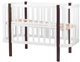 Кровать Babyroom Луна (120x60) белый - венге - изображение 1