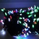 Гирлянда Бахрома (Icicle-light) 100 LED (черный кабель) ЦВЕТНАЯ (3м) - изображение 1