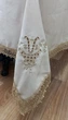 Скатерть Maison Royale Лен с кружевом 160x220 Lale Cappucino - изображение 2