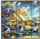 Набор для вышивания по нанесённой на канву схеме "House in the Hills". AIDA 14CT printed 40*40 см - изображение 3