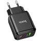 Сетевое зарядное устройство HOCO N5 |1USB/1Type-C, PD20W/QC3.0, 3A| Black адаптер с быстрой зарядкой (N5B) - изображение 3