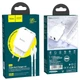 Зарядний пристрій HOCO N5 |1USB/1Type-C PD20W/QC3.0, 3A| адаптер з Lightning кабелем та швидкою зарядкою White (N5LW) - зображення 8