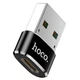 Адаптер перехідник USB Type-C HOCO UA6 (480 mbps, 2.1 A). Black - зображення 3