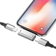 Перехідник Hoco Lightning to lightning audio/lightning charging LS24 |2A| Silver - зображення 4