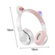 Наушники Bluetooth Розовый с ушками и подсветкой Cat Miu Star P47 (YU8SH5492) - изображение 2