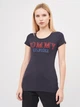 Футболка хлопковая женская Tommy Hilfiger 10306.1 S Темно-синяя - изображение 1