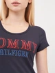 Футболка хлопковая женская Tommy Hilfiger 10306.1 S Темно-синяя - изображение 4