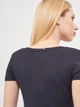Футболка хлопковая женская Tommy Hilfiger 10306.1 S Темно-синяя - изображение 6