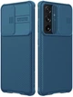 Карбоновая накладка Nillkin Camshield (шторка на камеру) для Samsung Galaxy S21 Ultra Синий / Blue - изображение 4