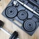 Набор гантелей LiveUp Chrome Dumbbell Set 2х7,5 кг (LS2322B) в кейсе - изображение 9