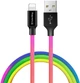 Кабель ColorWay USB - Apple Lightning 2.4А 1 м Multicolor (CW-CBUL016-MC) - изображение 2
