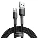 Кабель Baseus Cafule USB 2.0 to Type-C 2A 2M Чорний/Сірий (CATKLF-CG1) - зображення 1