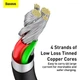USB-кабель USB на Type-C Baseus Superior Series Fast Charging (66W, 6А, 2m). Black - зображення 5