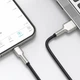 Кабель для быстрой зарядки Baseus Cafule Metal Lightning 2.4A 2m Black (CALJK-B01) - изображение 3