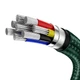 Кабель для быстрой зарядки BASEUS Type-C to Type-C Cafule Series Metal Data Cable |1m, 5A, 100W, PD| Green (CATJK-C06) - изображение 5