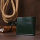 Универсальное кожаное портмоне Shvigel 16462 Зеленый - изображение 8