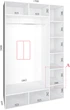 Шкаф купе Фенікс Зеркало 150x60x240 см двухдверный Белый (FM007877) - изображение 2