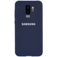 Чехол-накладка Silicone case для Samsung S9 Plus (28) Dark blue темно синий - изображение 1