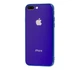 Чехол стеклянный Glass case для IPhone 7 Plus (13) Shiny Blue ярко синий - изображение 1