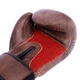 Перчатки для бокса и единоборств кожаные Zelart Velo Fighter 2209 Brown-Red-White 10 унций - изображение 3