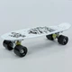 Скейт Пенни Борд Penny Board Skull 13-5 с черепом White-Black - изображение 1