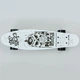 Скейт Пенни Борд Penny Board Skull 13-5 с черепом White-Black - изображение 3